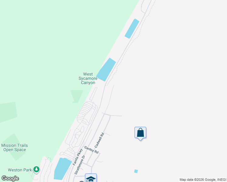 map of restaurants, bars, coffee shops, grocery stores, and more near 10759 Strathmore Drive in Santee