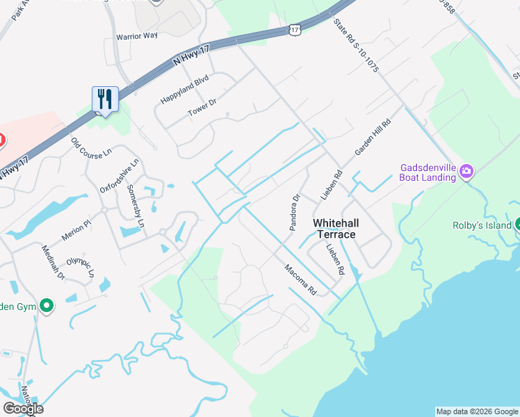 map of restaurants, bars, coffee shops, grocery stores, and more near 1583 Macoma Drive in Mount Pleasant