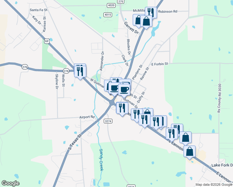 map of restaurants, bars, coffee shops, grocery stores, and more near in Emory