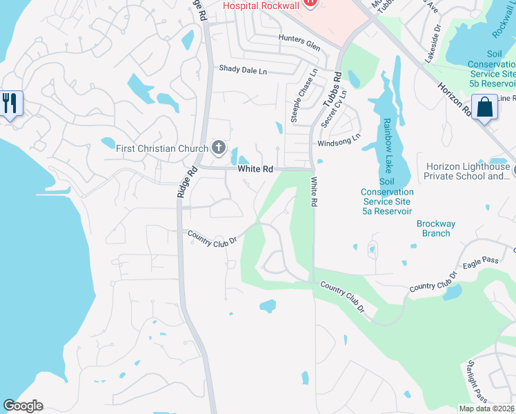 map of restaurants, bars, coffee shops, grocery stores, and more near 2401 Kathryn Drive in Heath