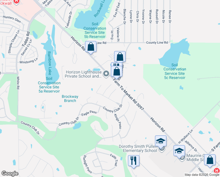 map of restaurants, bars, coffee shops, grocery stores, and more near 4 Wimbledon Court in Heath
