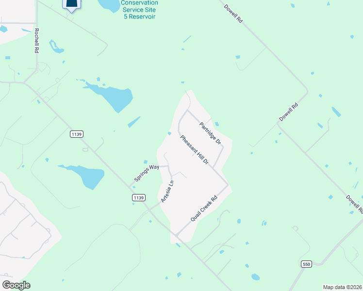 map of restaurants, bars, coffee shops, grocery stores, and more near 1406 Artesia Lane in Rockwall