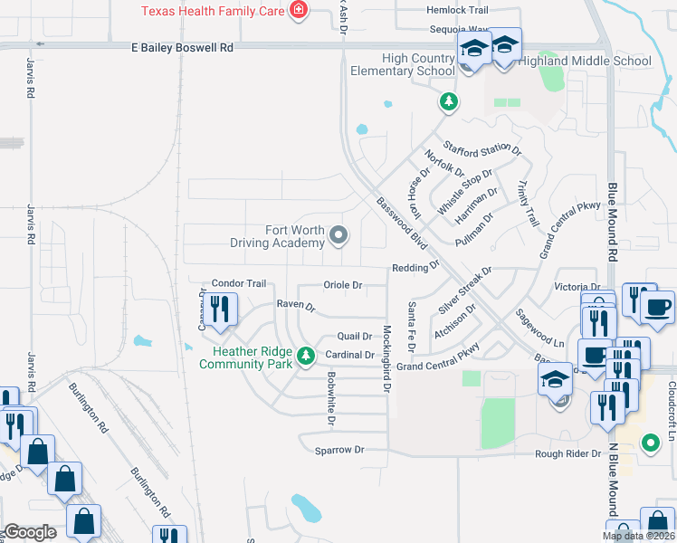 map of restaurants, bars, coffee shops, grocery stores, and more near 1109 Scotney Lane in Saginaw