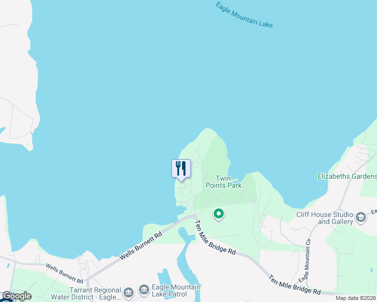 map of restaurants, bars, coffee shops, grocery stores, and more near 8304 Samora Court in Fort Worth