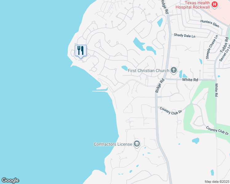 map of restaurants, bars, coffee shops, grocery stores, and more near 295 Harborview Drive in Rockwall