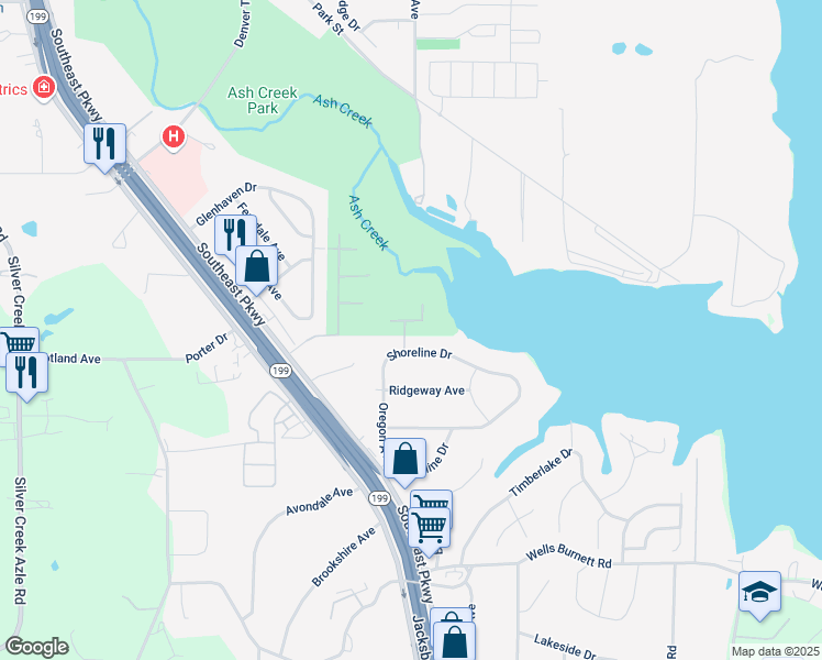 map of restaurants, bars, coffee shops, grocery stores, and more near 300 Familia Court in Azle