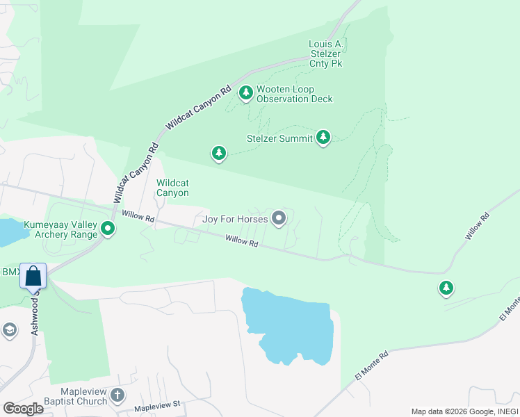 map of restaurants, bars, coffee shops, grocery stores, and more near 13510 Willow Road in Lakeside