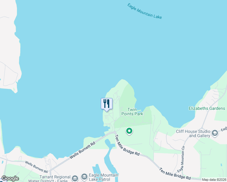 map of restaurants, bars, coffee shops, grocery stores, and more near 8304 Samora Court in Fort Worth