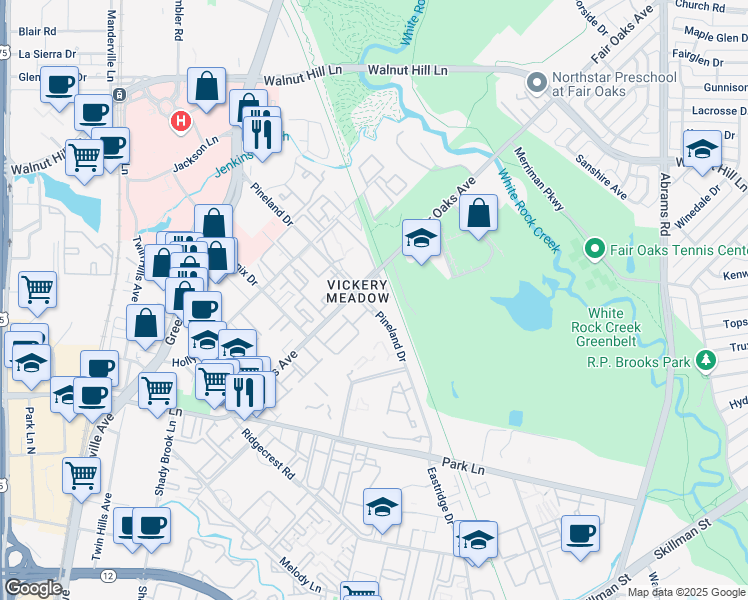map of restaurants, bars, coffee shops, grocery stores, and more near in Dallas
