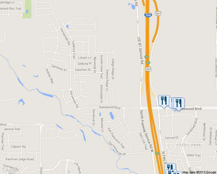 map of restaurants, bars, coffee shops, grocery stores, and more near 7484 Candler Drive in Fort Worth