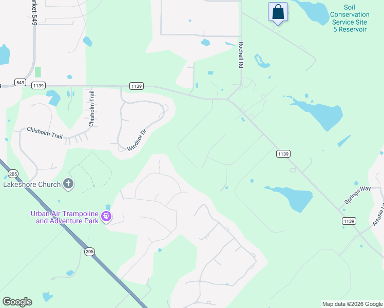 map of restaurants, bars, coffee shops, grocery stores, and more near 219 Harvest Ridge Dr in Rockwall