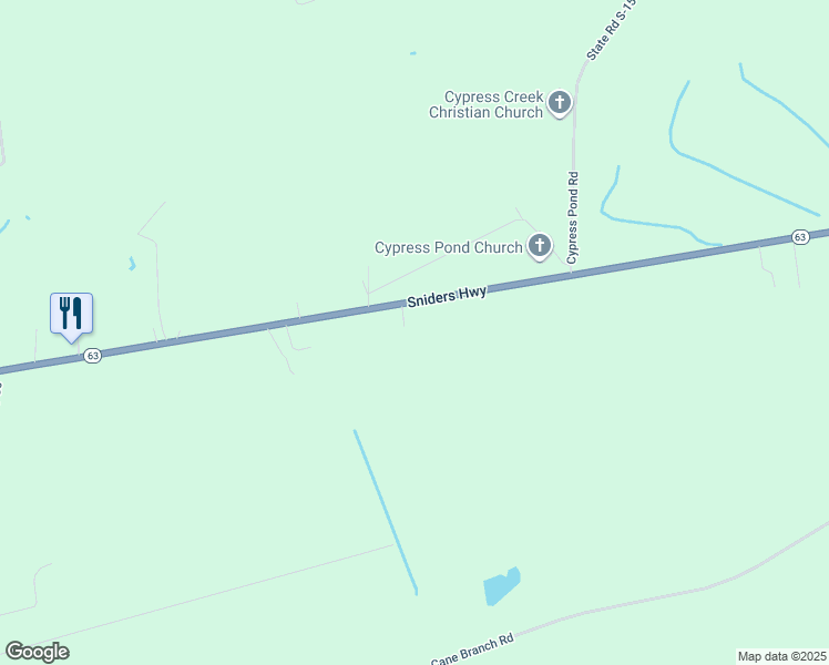 map of restaurants, bars, coffee shops, grocery stores, and more near 3441 Sniders Highway in Walterboro