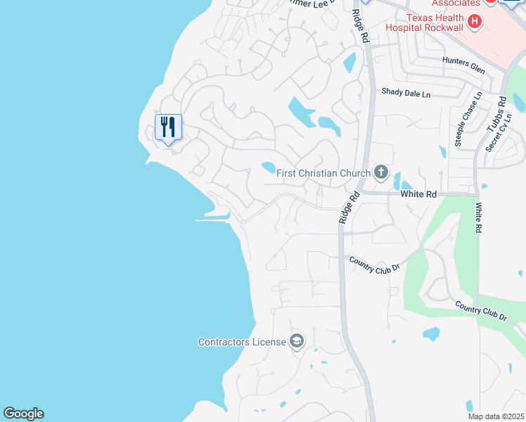 map of restaurants, bars, coffee shops, grocery stores, and more near 295 Harborview Drive in Rockwall