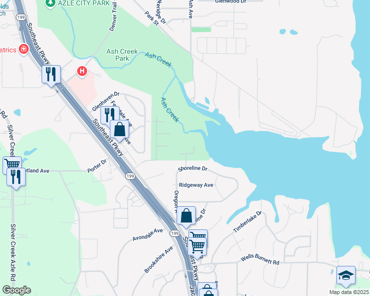 map of restaurants, bars, coffee shops, grocery stores, and more near 300 Familia Court in Azle