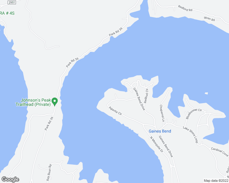 map of restaurants, bars, coffee shops, grocery stores, and more near 1039 Agarita Circle in Graford