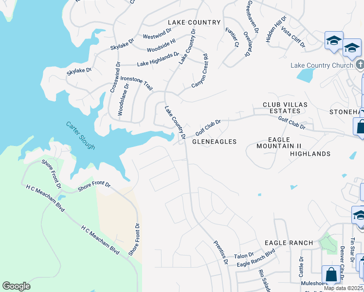 map of restaurants, bars, coffee shops, grocery stores, and more near 8346 Sunset Cove Drive in Fort Worth