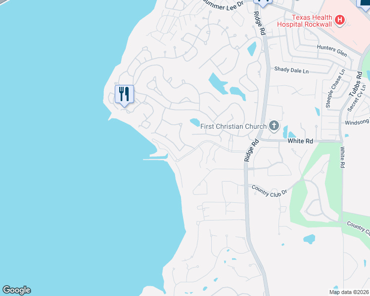 map of restaurants, bars, coffee shops, grocery stores, and more near 205 Harbor Landing Drive in Rockwall