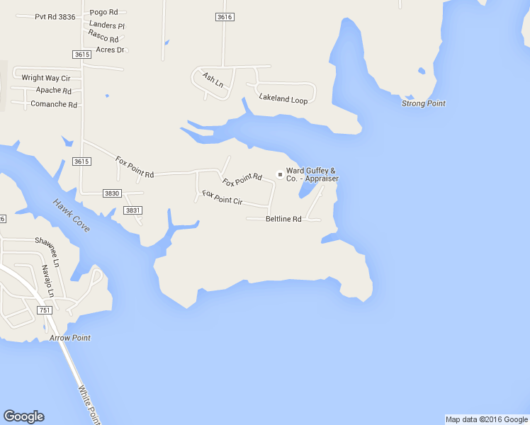 map of restaurants, bars, coffee shops, grocery stores, and more near 2629 Fox Point Road in Quinlan