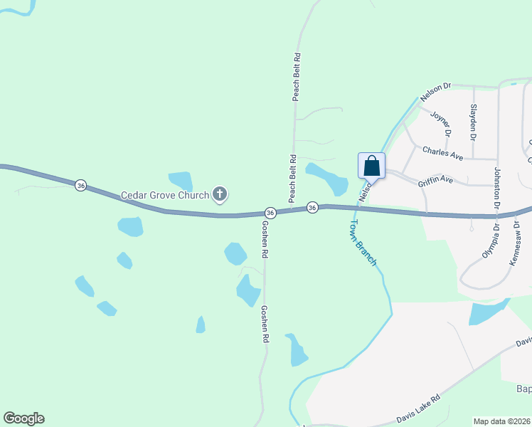map of restaurants, bars, coffee shops, grocery stores, and more near 1350 Woodland Road in Thomaston