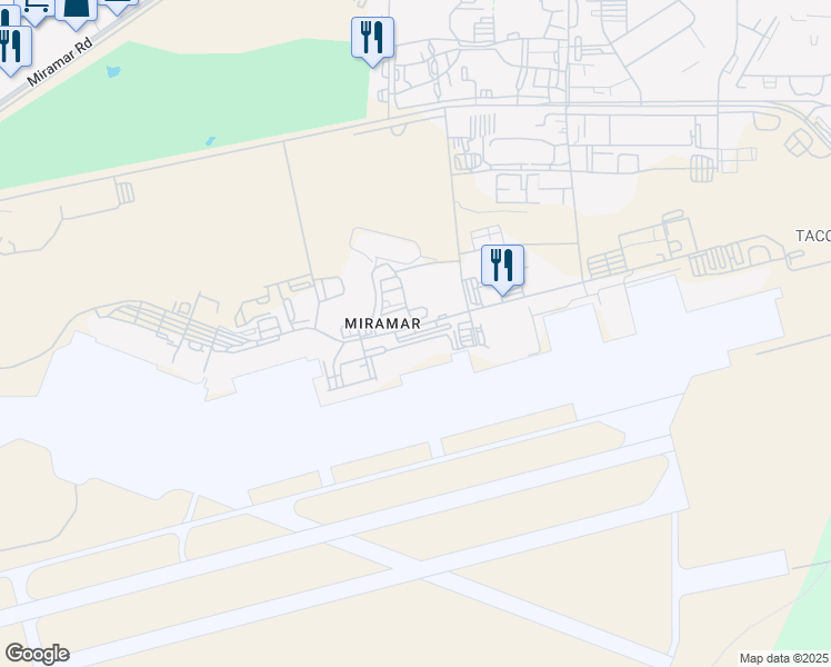 map of restaurants, bars, coffee shops, grocery stores, and more near Skyrock Lane in San Diego