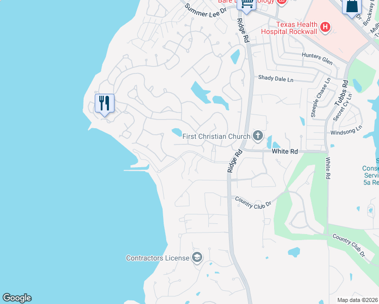 map of restaurants, bars, coffee shops, grocery stores, and more near 264 Henry M Chandler Drive in Rockwall
