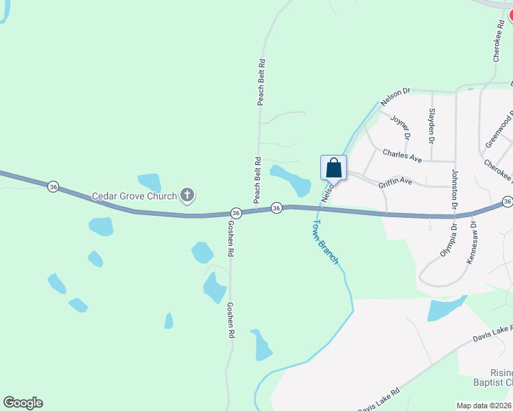 map of restaurants, bars, coffee shops, grocery stores, and more near 30 Peach Belt Road in Thomaston