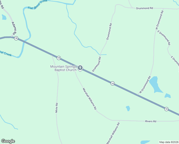 map of restaurants, bars, coffee shops, grocery stores, and more near 4191 Georgia 18 in West Point