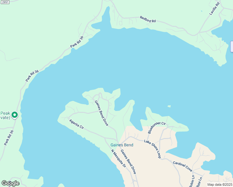 map of restaurants, bars, coffee shops, grocery stores, and more near 1006 Redbud Point in Graford