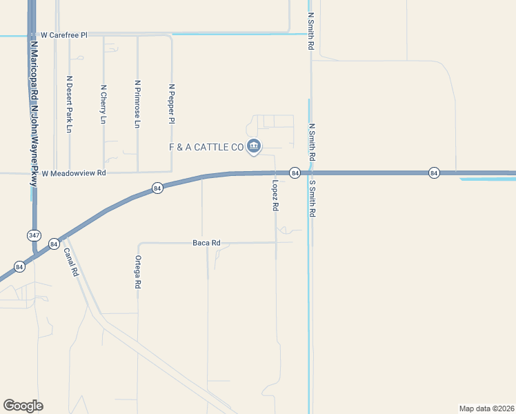 map of restaurants, bars, coffee shops, grocery stores, and more near 333 Lopez Road in Maricopa