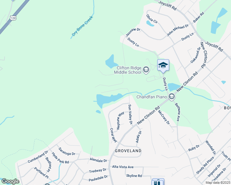 map of restaurants, bars, coffee shops, grocery stores, and more near 176 Sun Valley Drive in Macon