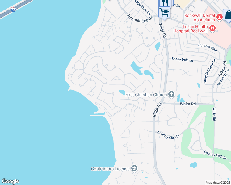 map of restaurants, bars, coffee shops, grocery stores, and more near 316 Harbor Landing Drive in Rockwall