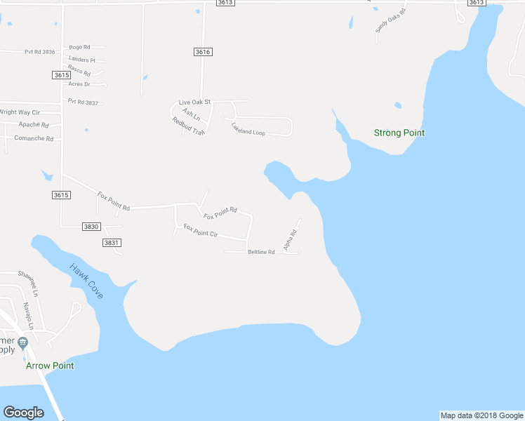map of restaurants, bars, coffee shops, grocery stores, and more near 2578 Fox Point Road in Quinlan