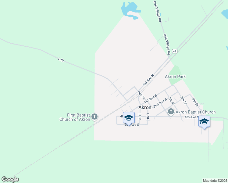 map of restaurants, bars, coffee shops, grocery stores, and more near 3rd Avenue North in Akron