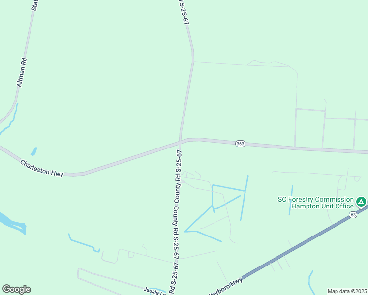 map of restaurants, bars, coffee shops, grocery stores, and more near 2980 Charleston Highway in Varnville