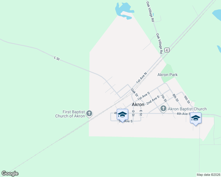 map of restaurants, bars, coffee shops, grocery stores, and more near 3rd Avenue North in Akron