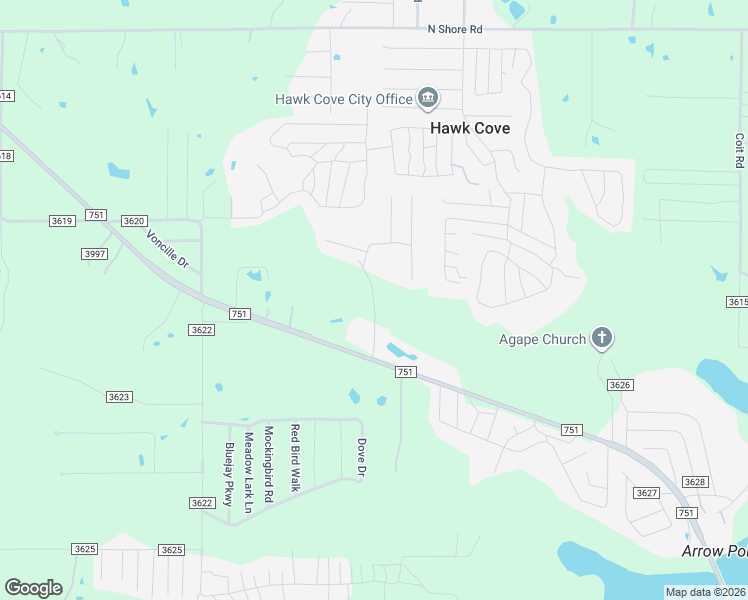 map of restaurants, bars, coffee shops, grocery stores, and more near Private Road 3826 in Hunt County