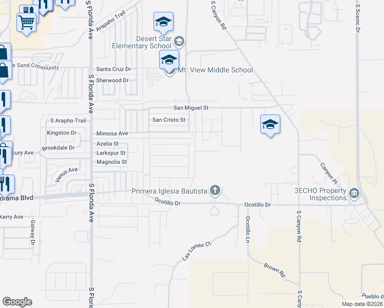 map of restaurants, bars, coffee shops, grocery stores, and more near 1215 Santiago Street in Alamogordo