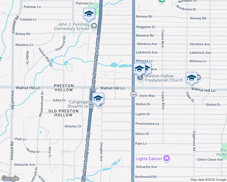 map of restaurants, bars, coffee shops, grocery stores, and more near 9669 Jourdan Way in Dallas
