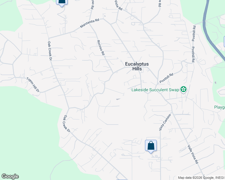 map of restaurants, bars, coffee shops, grocery stores, and more near in Eucalyptus Hills