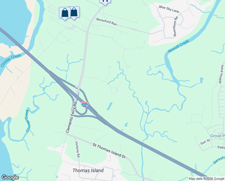 map of restaurants, bars, coffee shops, grocery stores, and more near 774 Forrest Drive in Charleston