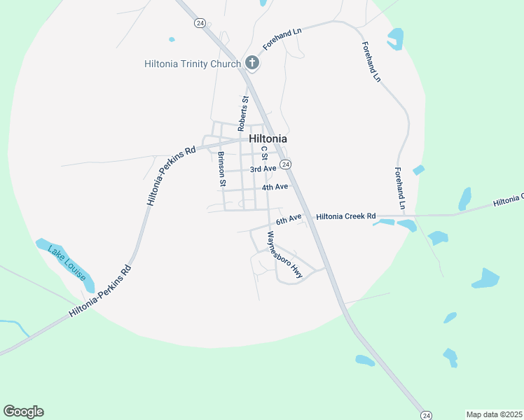 map of restaurants, bars, coffee shops, grocery stores, and more near 222 C Street in Hiltonia