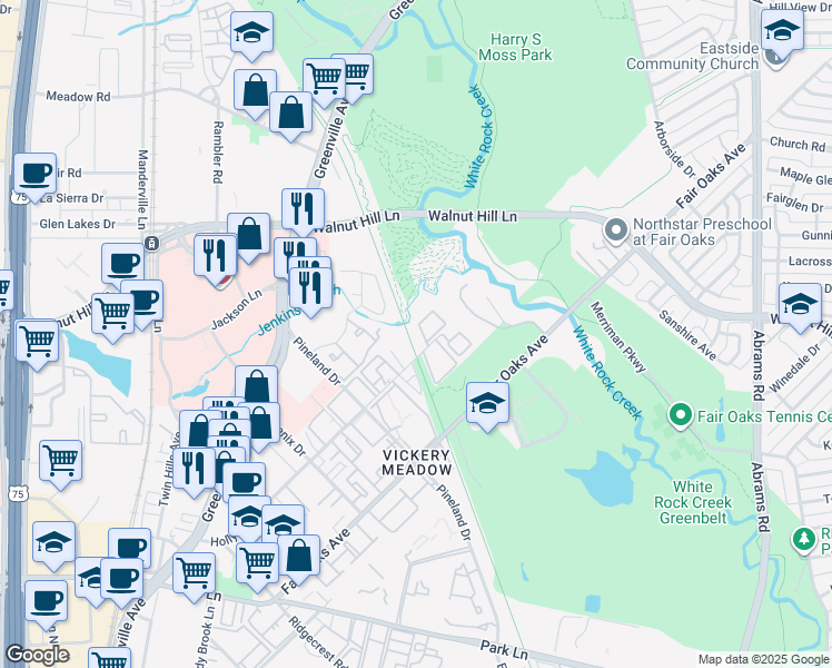 map of restaurants, bars, coffee shops, grocery stores, and more near in Dallas
