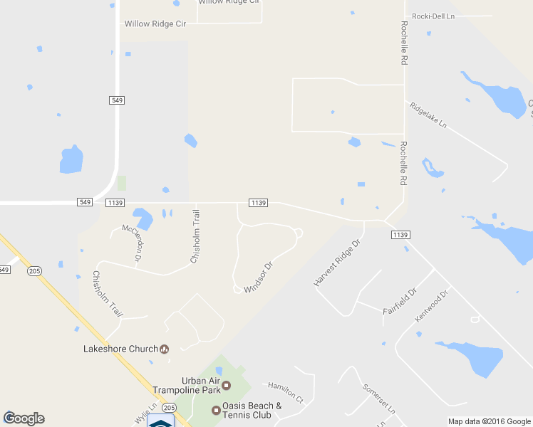 map of restaurants, bars, coffee shops, grocery stores, and more near 114 Windsor Drive in Rockwall