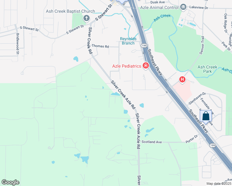 map of restaurants, bars, coffee shops, grocery stores, and more near 736 Silver Creek Azle Road in Azle