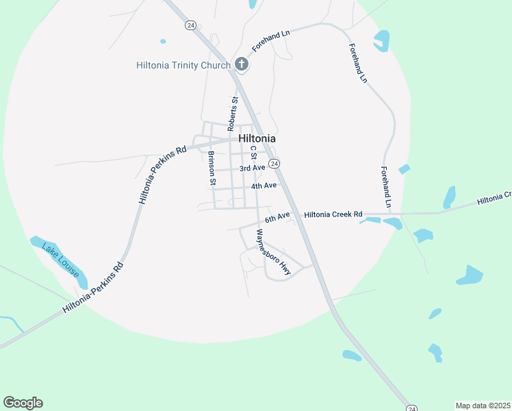 map of restaurants, bars, coffee shops, grocery stores, and more near 222 C Street in Hiltonia