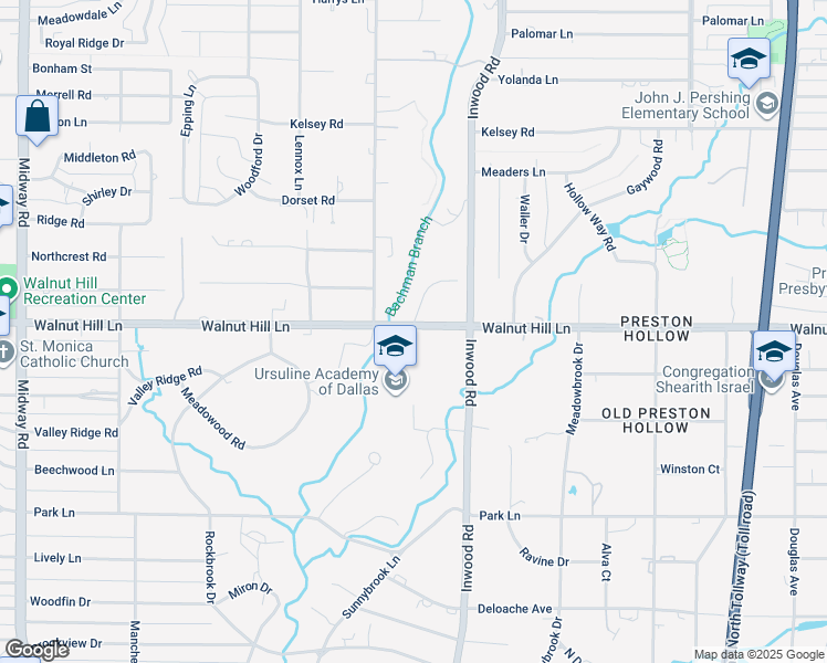 map of restaurants, bars, coffee shops, grocery stores, and more near 10014 Surrey Oaks Drive in Dallas