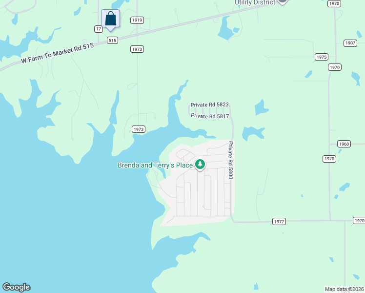 map of restaurants, bars, coffee shops, grocery stores, and more near County Road 1973 in Yantis