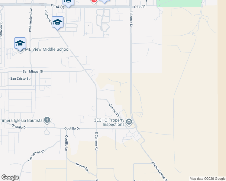 map of restaurants, bars, coffee shops, grocery stores, and more near 14 Canyon Draw in Alamogordo