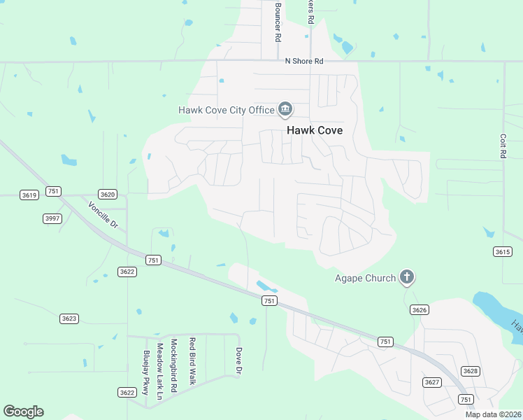 map of restaurants, bars, coffee shops, grocery stores, and more near 7643 Private Road 3826 in Quinlan