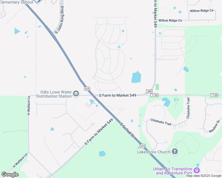 map of restaurants, bars, coffee shops, grocery stores, and more near 4401 Sylvan Park Drive in Rockwall